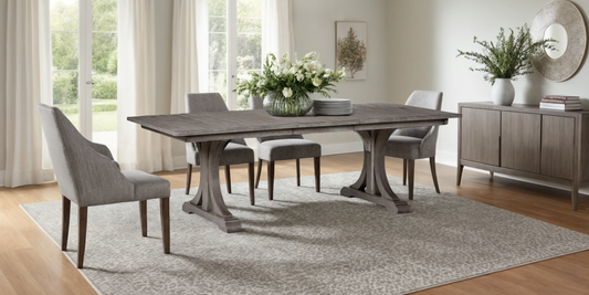 Corin Rough-Sawn Trestle Extension Dining Table