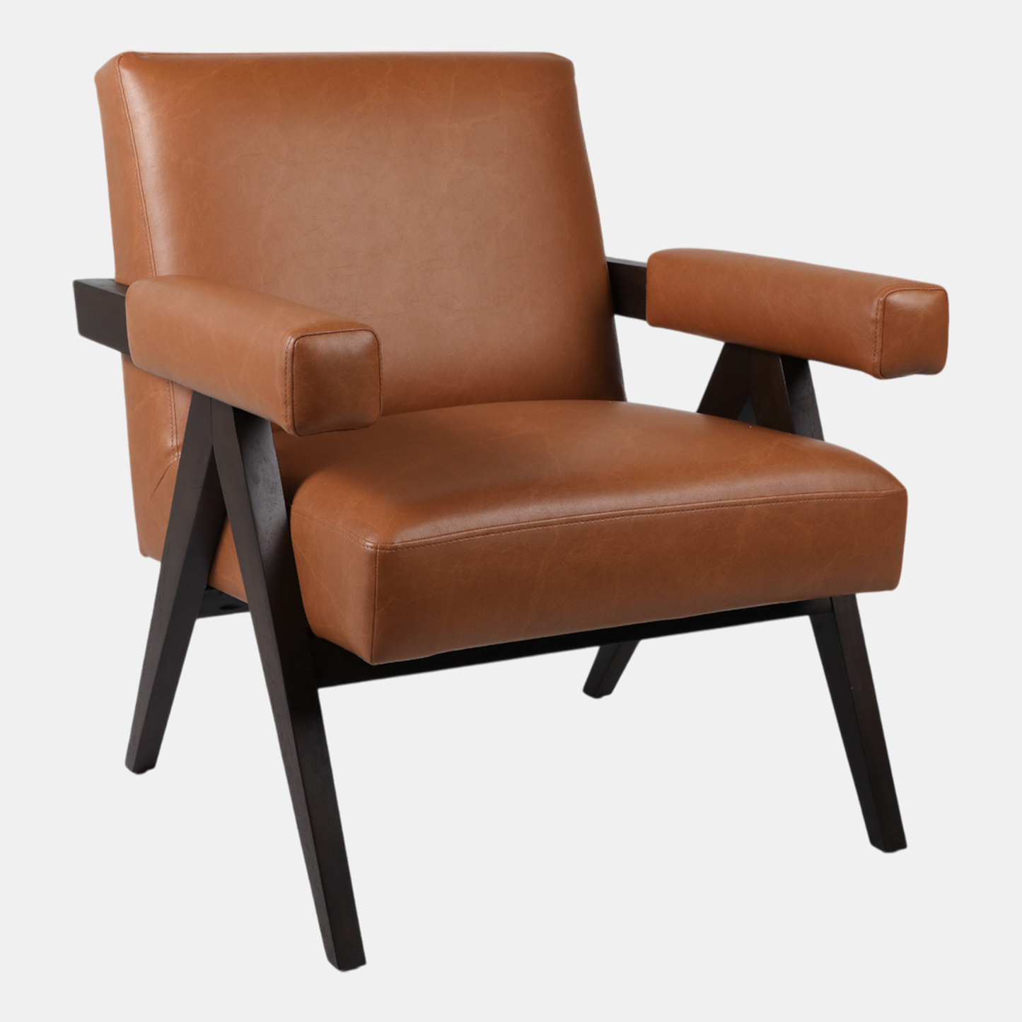 Faux Leather Scandinavian Chair