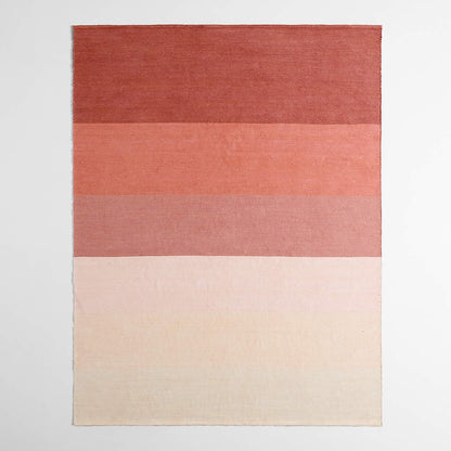 Soft Gradient Pink Chenille Kids Area Rug