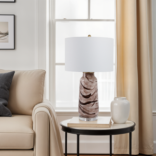 Swirled Glass Table Lamp